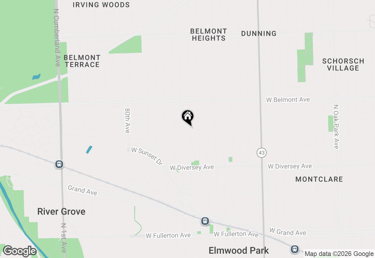 Map of 3015 N 76th Court, Elmwood Park, IL 60707