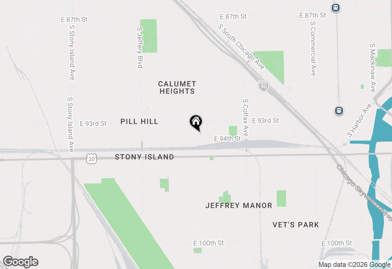 Map of 9347 S Crandon Avenue, Chicago, IL 60617