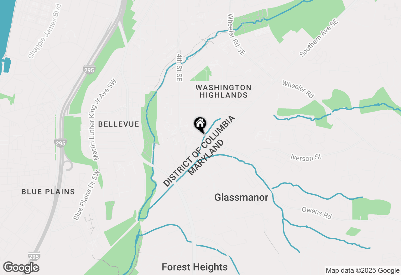 Map of 627 Darrington Street Se, Washington, DC 20032