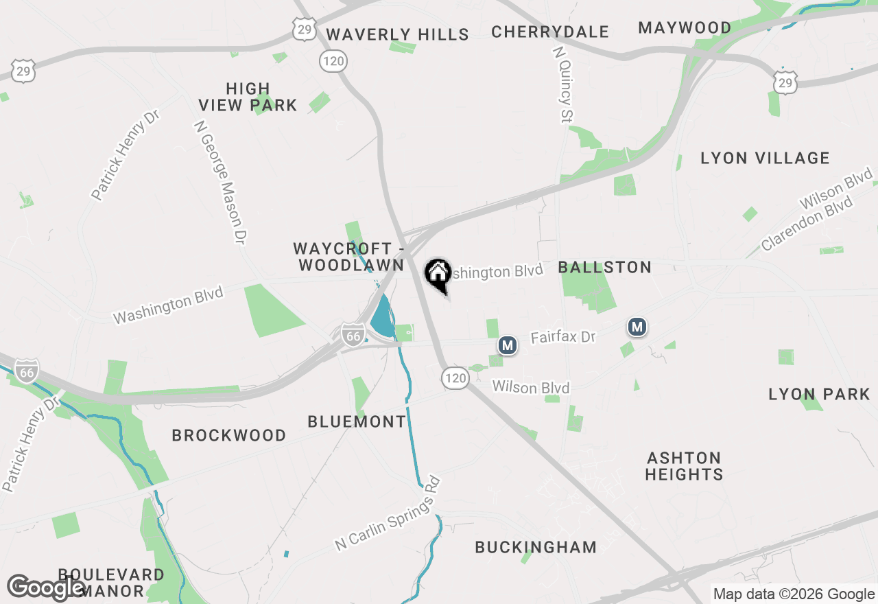 Map of 1109 N Vernon Street, Arlington, VA 22201