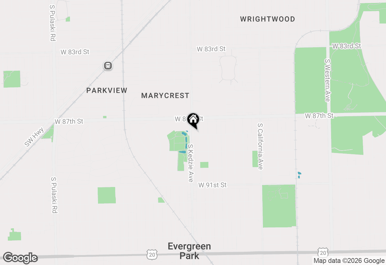 Map of 3158 W 88th Street #103, Evergreen Park, IL 60805