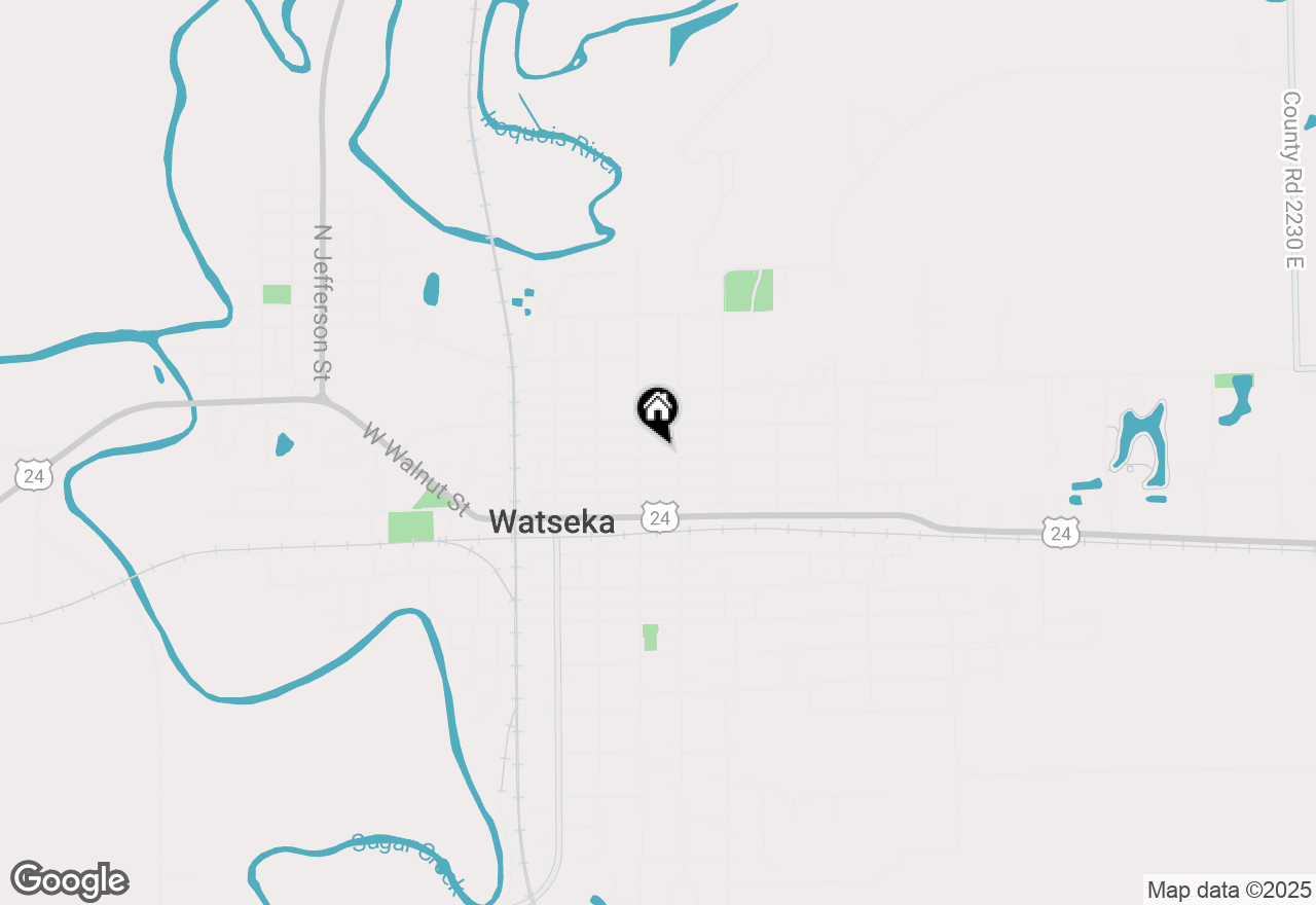 Map of 212 E Ash Street, Watseka, IL 60970