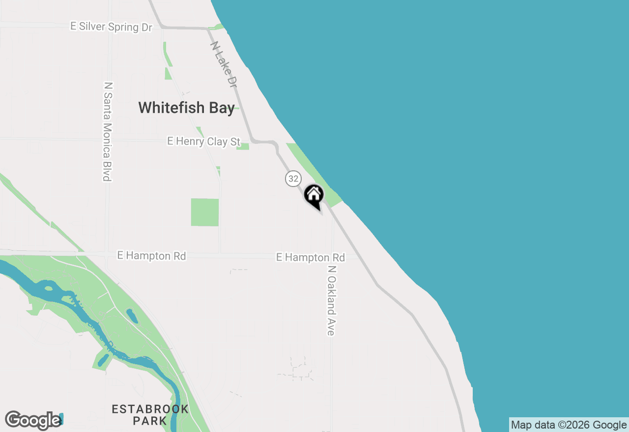 Map of 4925 N Bartlett Ave, Whitefish Bay, WI 53217