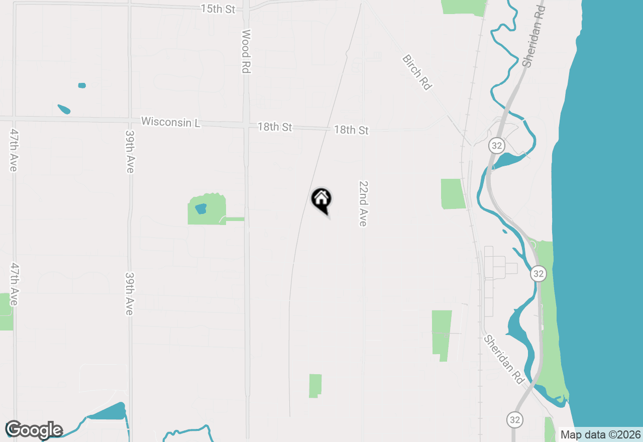 Map of 2108 25th Ave, Kenosha, WI 53140