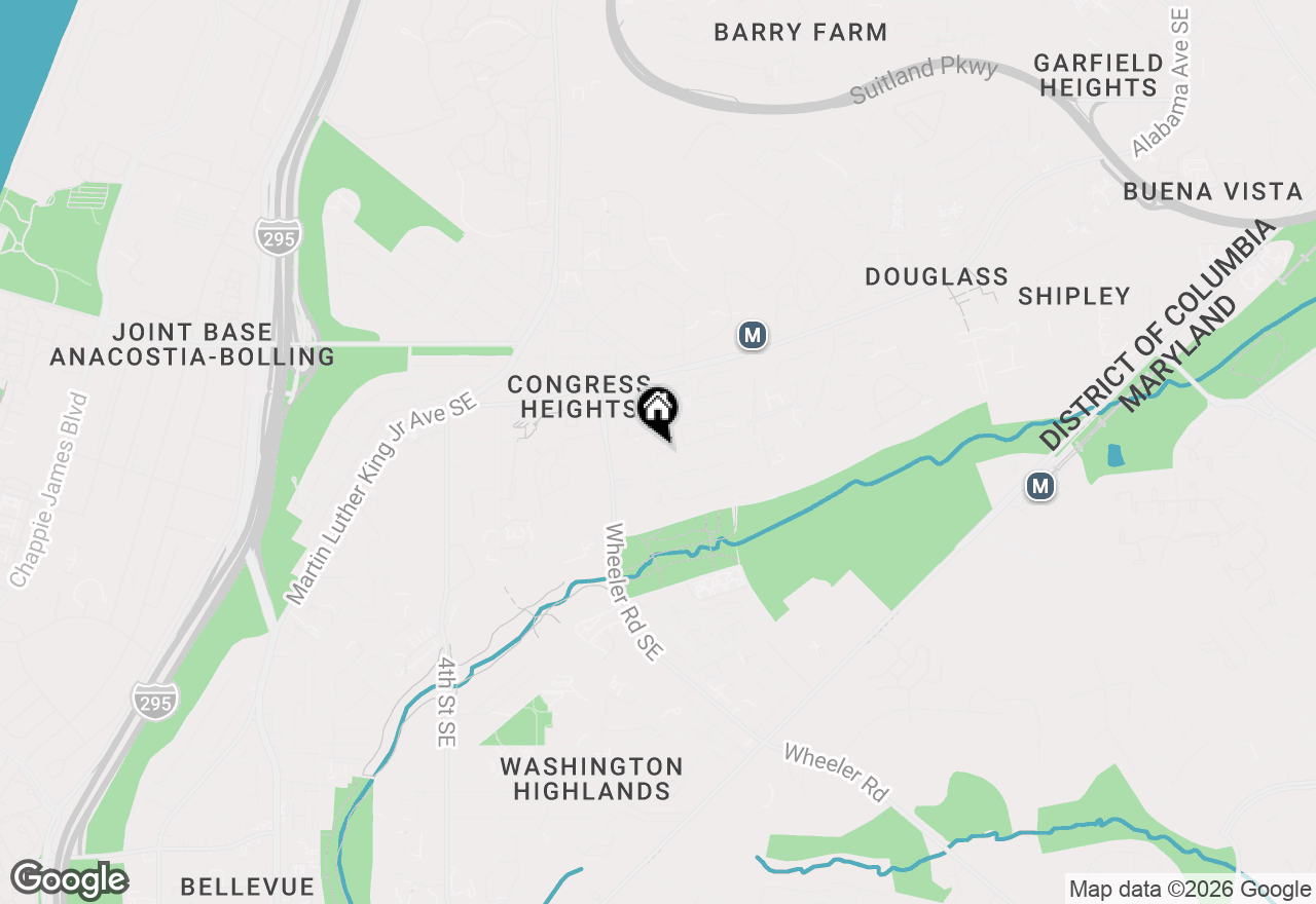 Map of 3334 10th Place Se, Washington, DC 20032