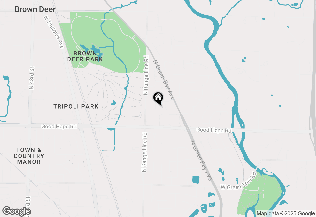 Map of 7354 N Braeburn Ln, Glendale, WI 53209