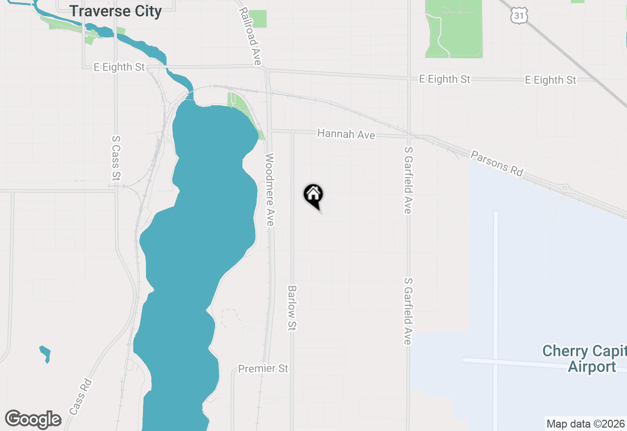Map of 939 Grant Street, Traverse City, MI 49686