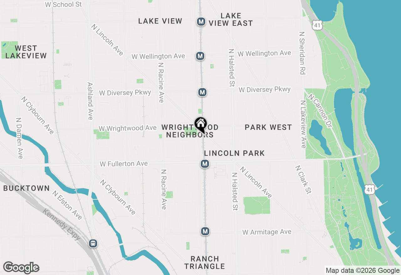 Map of 2525 N Sheffield Avenue #3E, Chicago, IL 60614