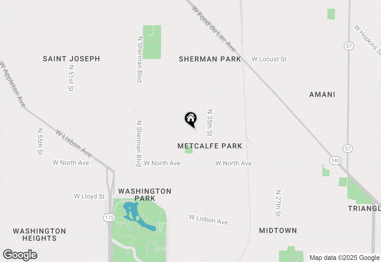 Map of 2469 N 37th St, Milwaukee, WI 53210