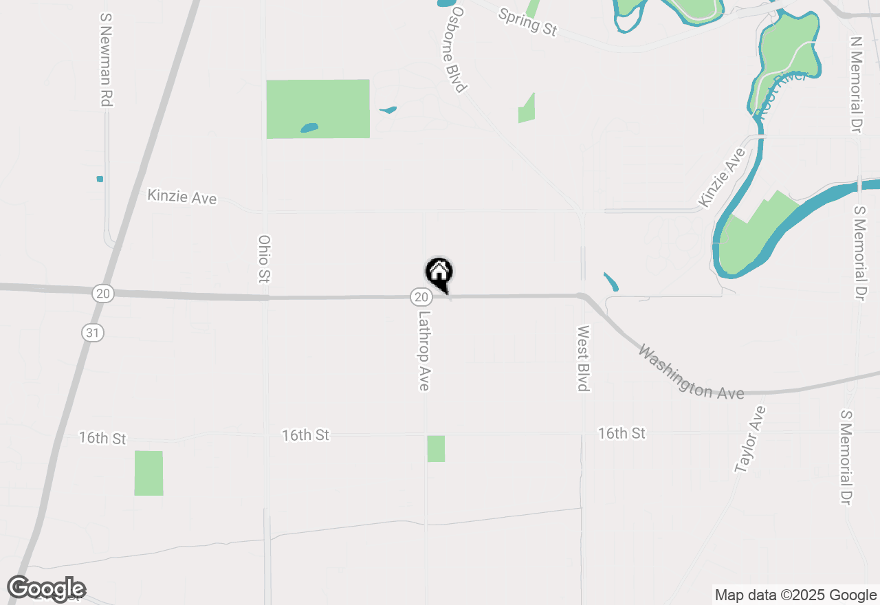 Map of 3805 Washington Ave, Racine, WI 53405