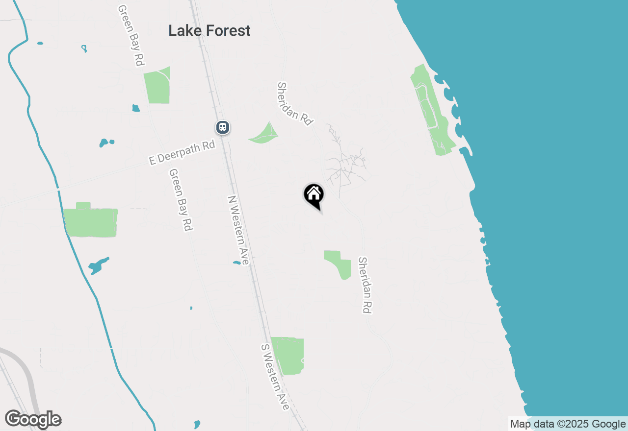 Map of 383 Washington Road, Lake Forest, IL 60045