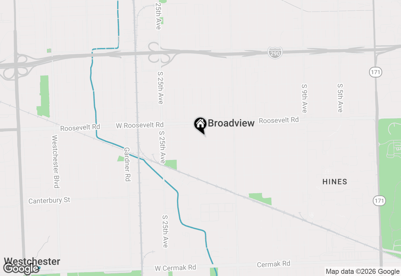 Map of 2247 S 21st Avenue, Broadview, IL 60155
