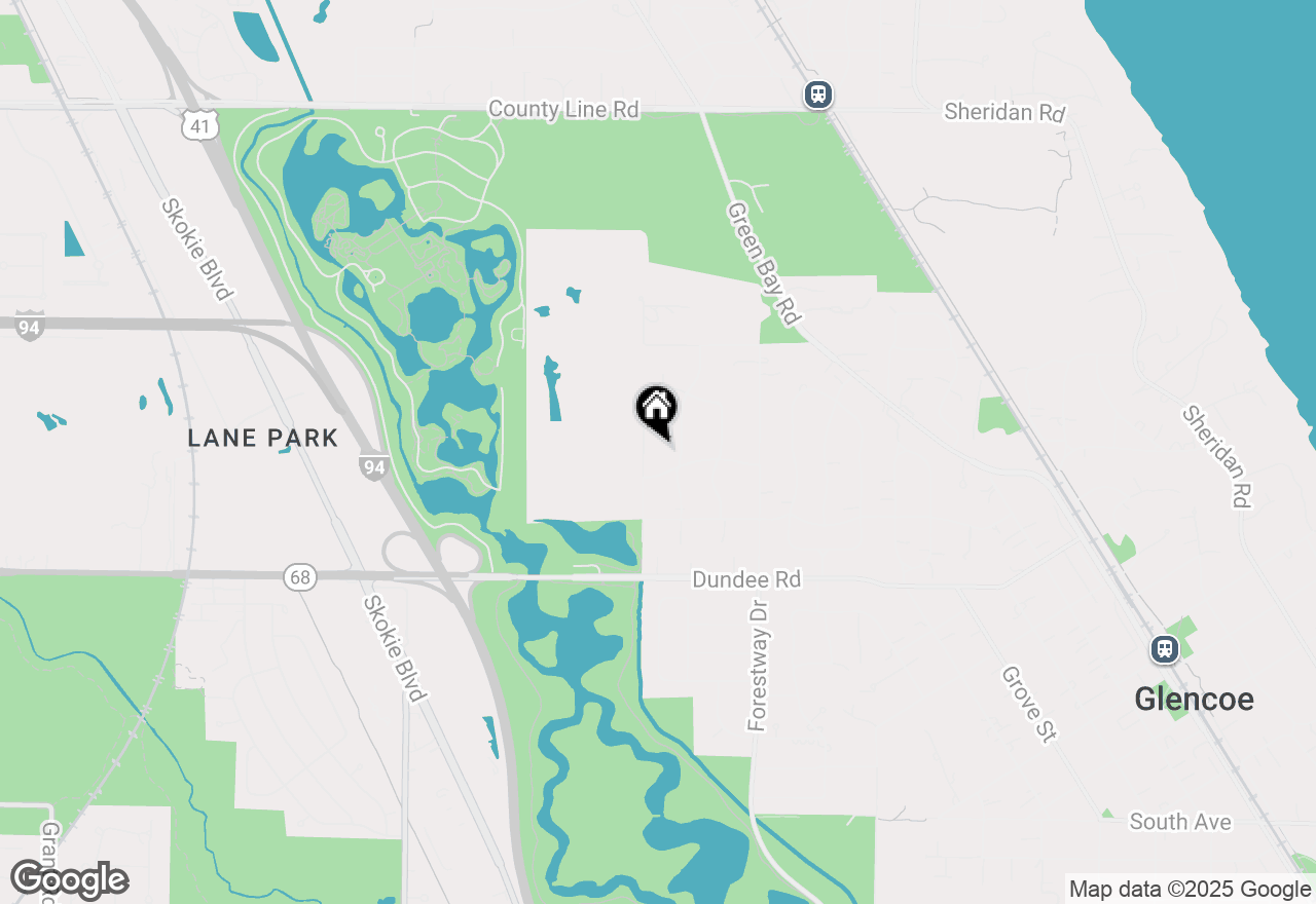 Map of 1215 Longmeadow Lane, Glencoe, IL 60022