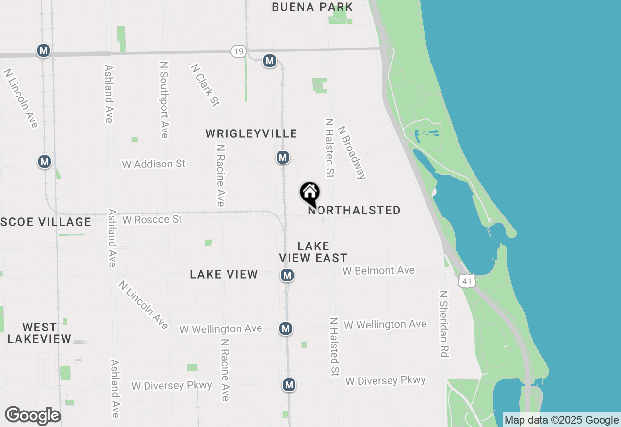 Map of 846 W Roscoe Street #3W, Chicago, IL 60657