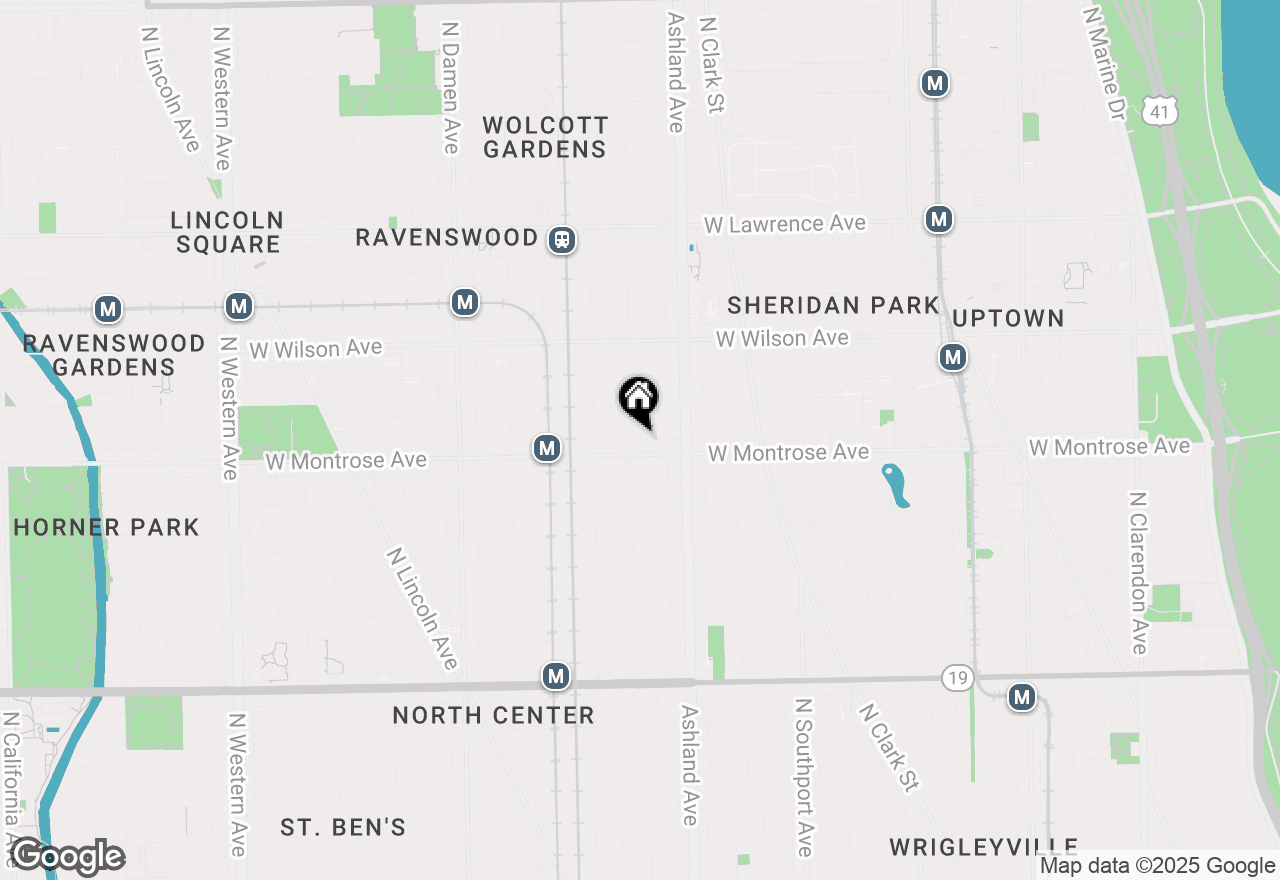 Map of 4414 N Paulina Street #1, Chicago, IL 60640