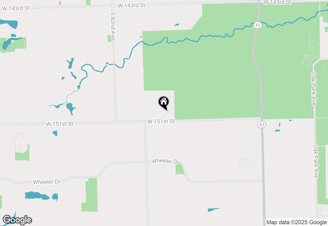 Map of 7855 Silver Court, Orland Park, IL 60462