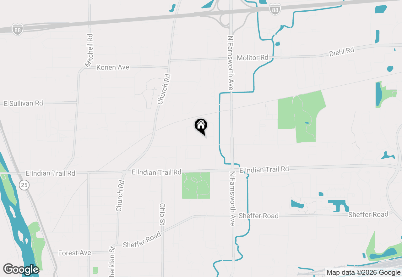 Map of 1221 Comet Drive, Aurora, IL 60505