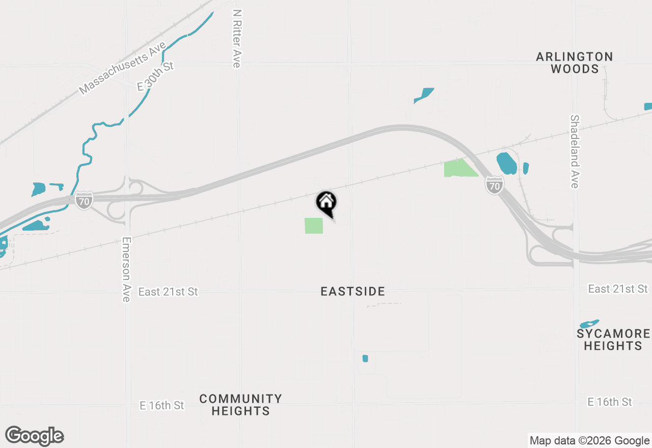 Map of 2409 N Bolton Avenue, Indianapolis, IN 46218