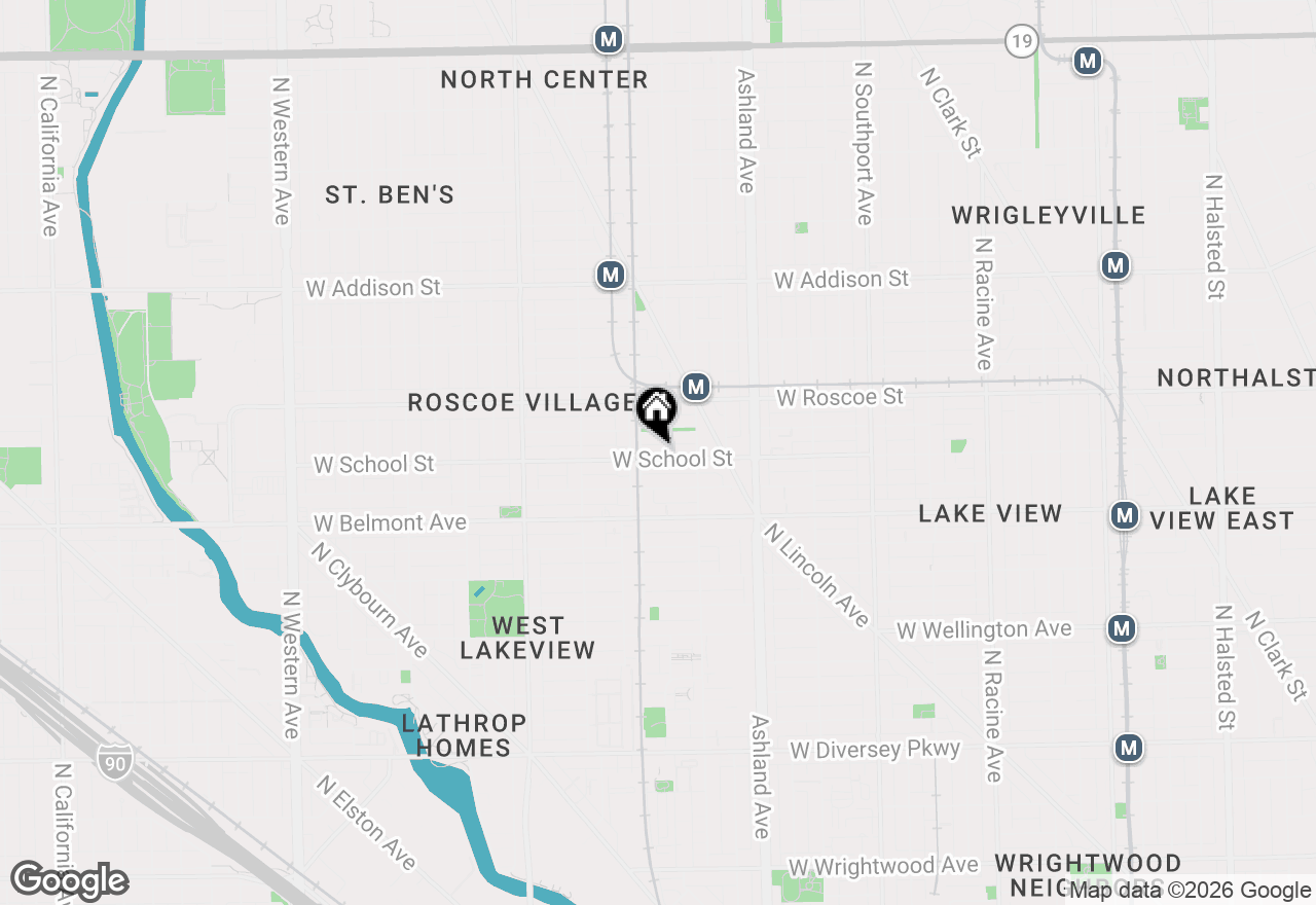 Map of 1742 W School Street, Chicago, IL 60657