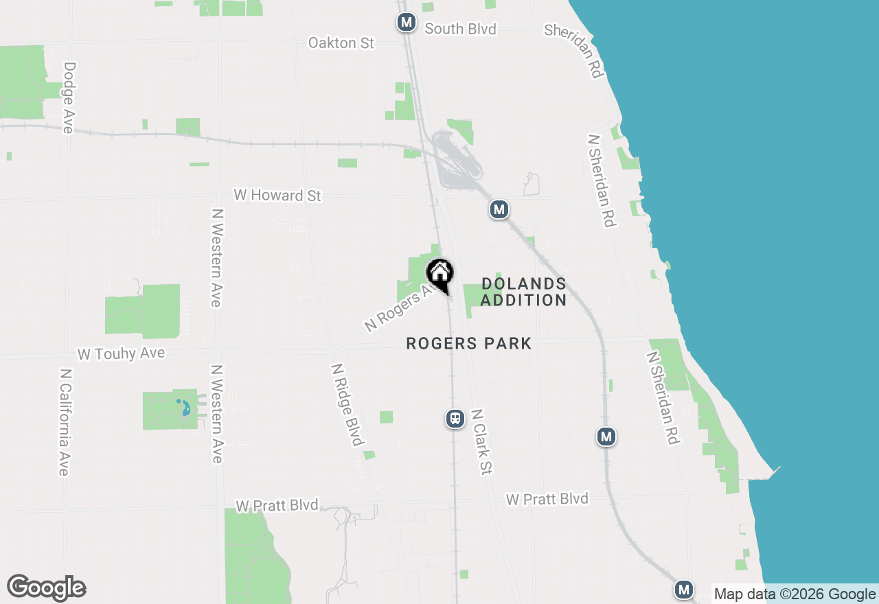 Map of 7325 N Honore Street #GB, Chicago, IL 60626