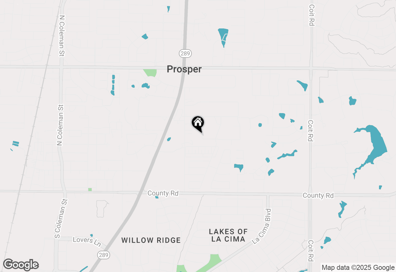 Map of 2111 W Yorkshire, Prosper, TX 75078