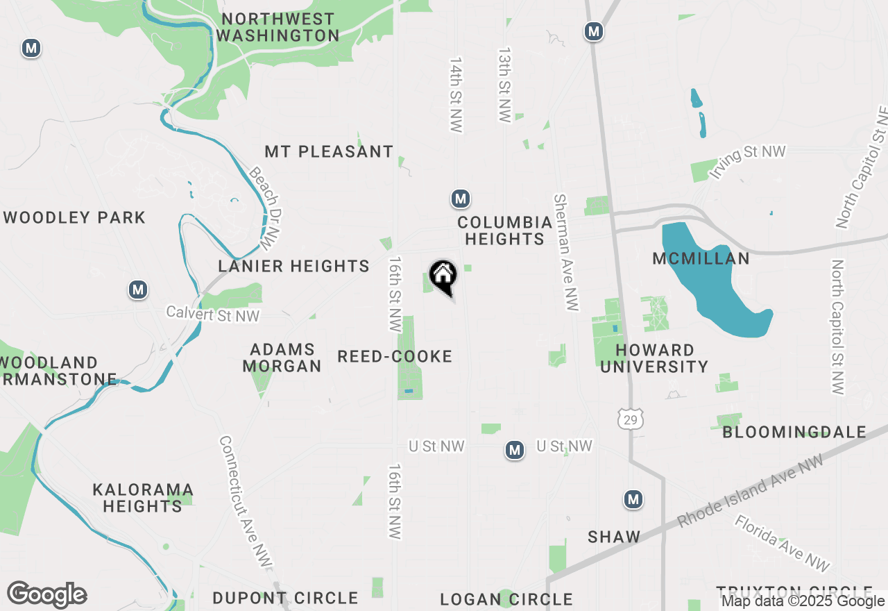 Map of 1439 Euclid Street Nw #105, Washington, DC 20009