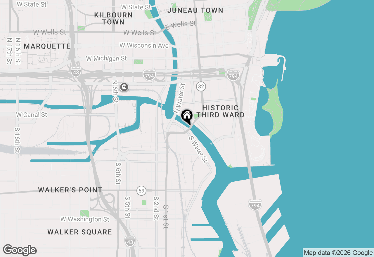 Map of 210 S Water St #221, Milwaukee, WI 53204