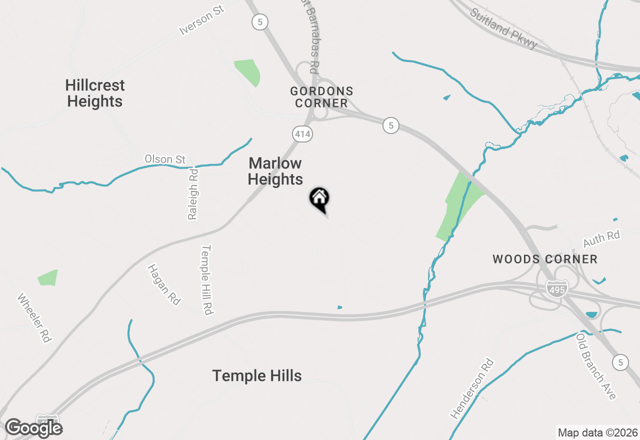 Map of 4505 Beech Road, Temple Hills, MD 20748