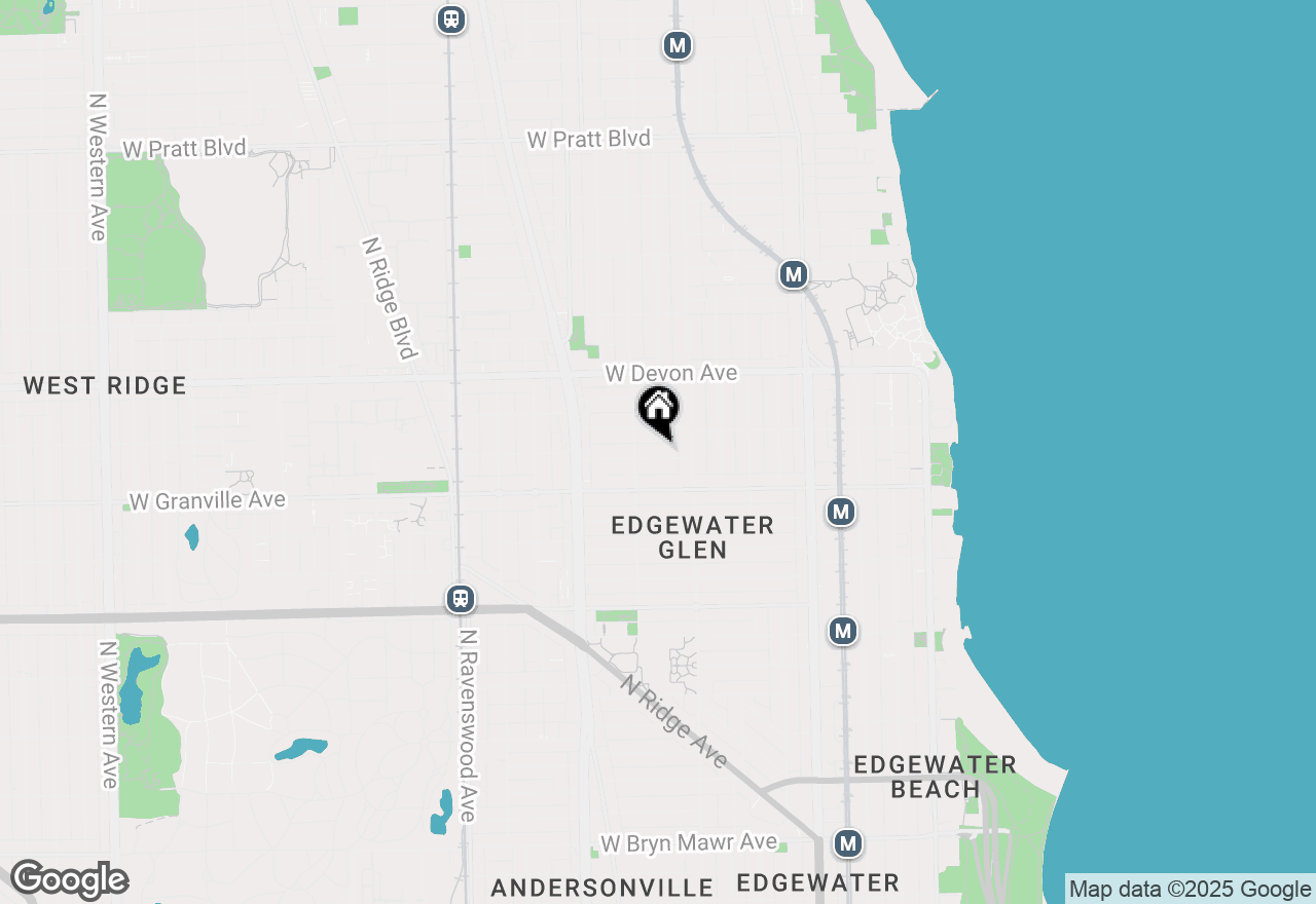 Map of 1434 W Thome Avenue #1B, Chicago, IL 60660