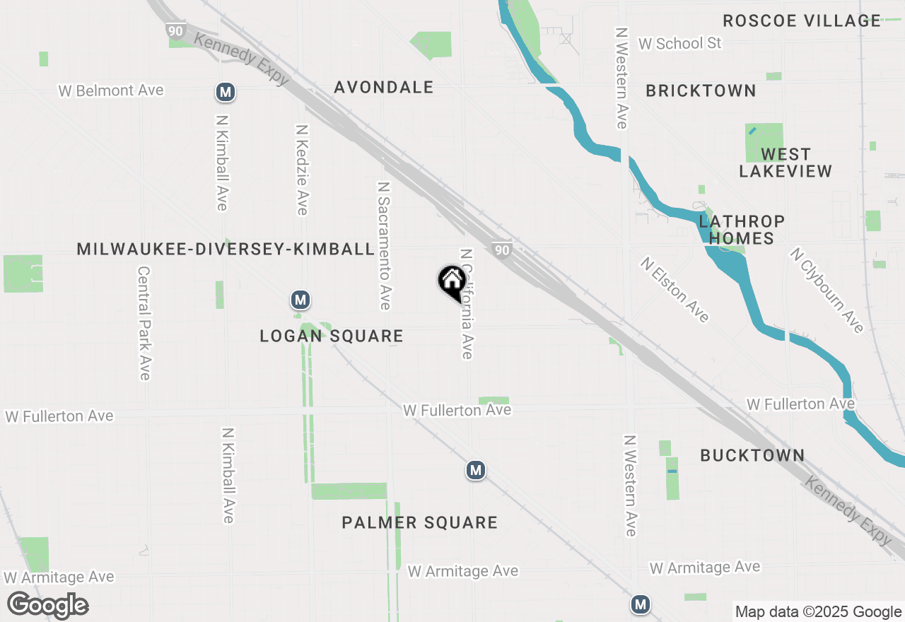 Map of 2615 N Mozart Street #2, Chicago, IL 60647