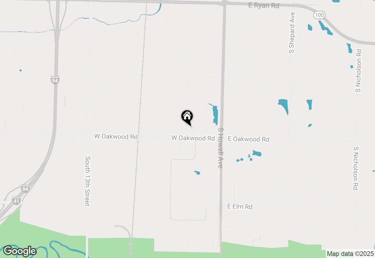 Map of 290 W Oakwood Rd, Oak Creek, WI 53154
