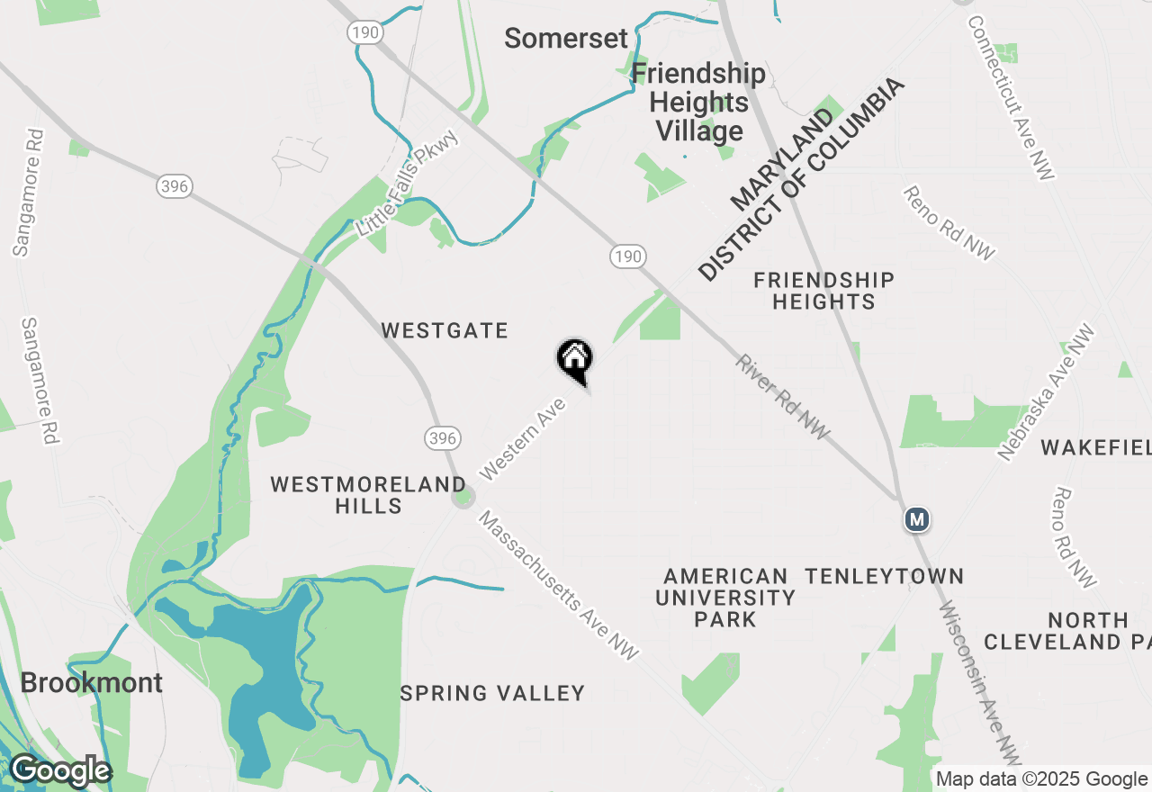 Map of 4823 Western Avenue Nw, Washington, DC 20016