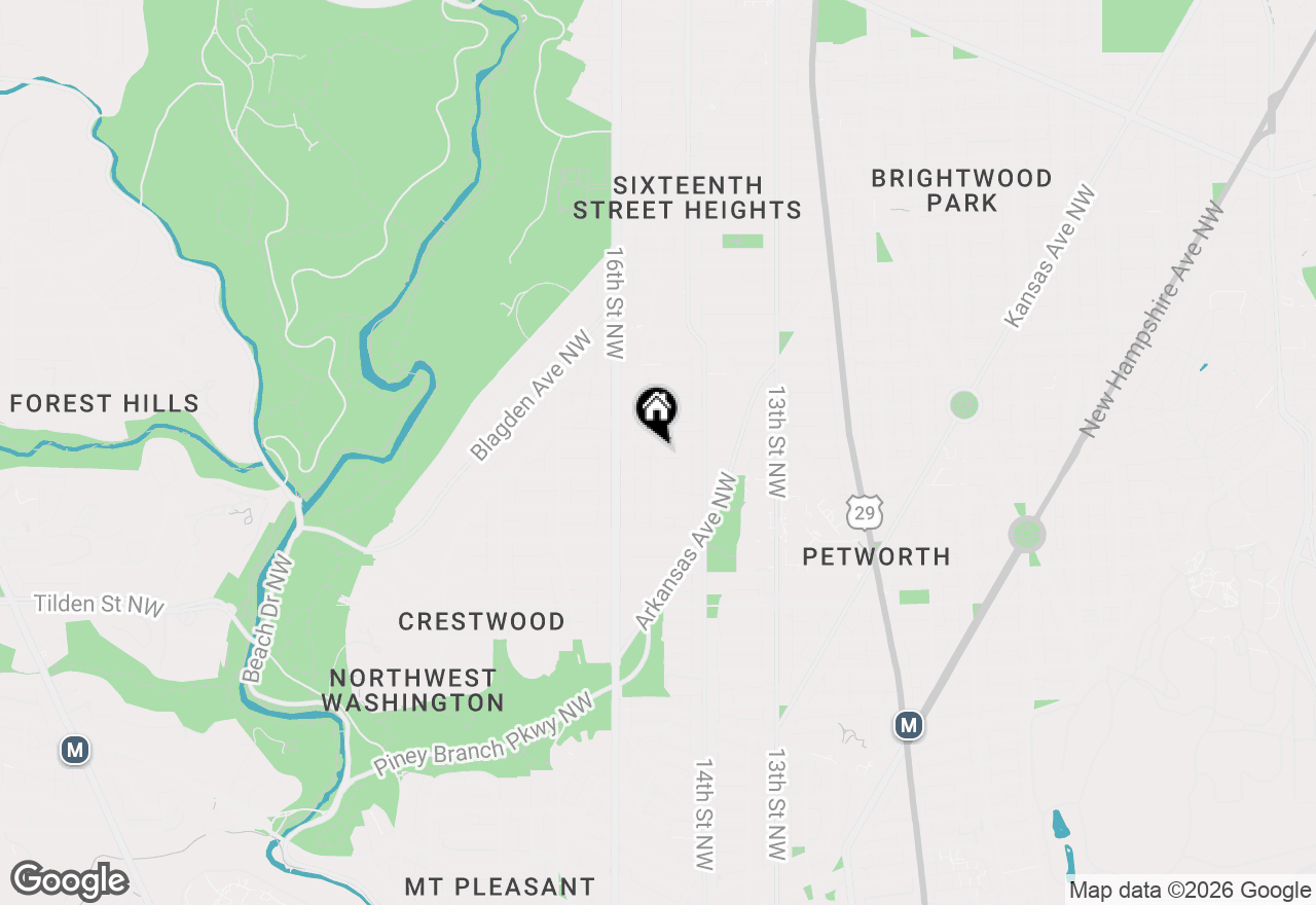 Map of 4514 15th Street Nw #UNIT B, Washington, DC 20011