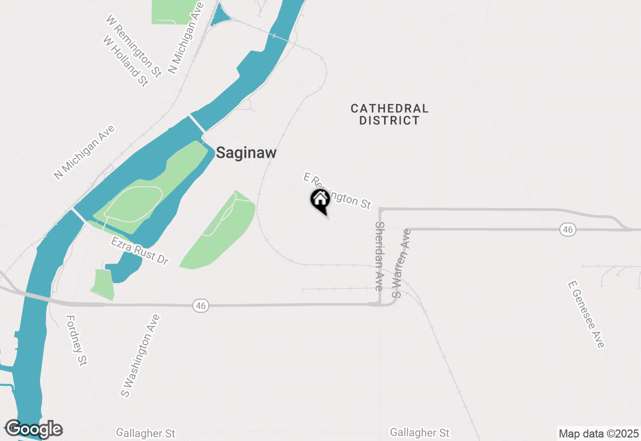 Map of 1526 Owen Street, Saginaw, MI 48601