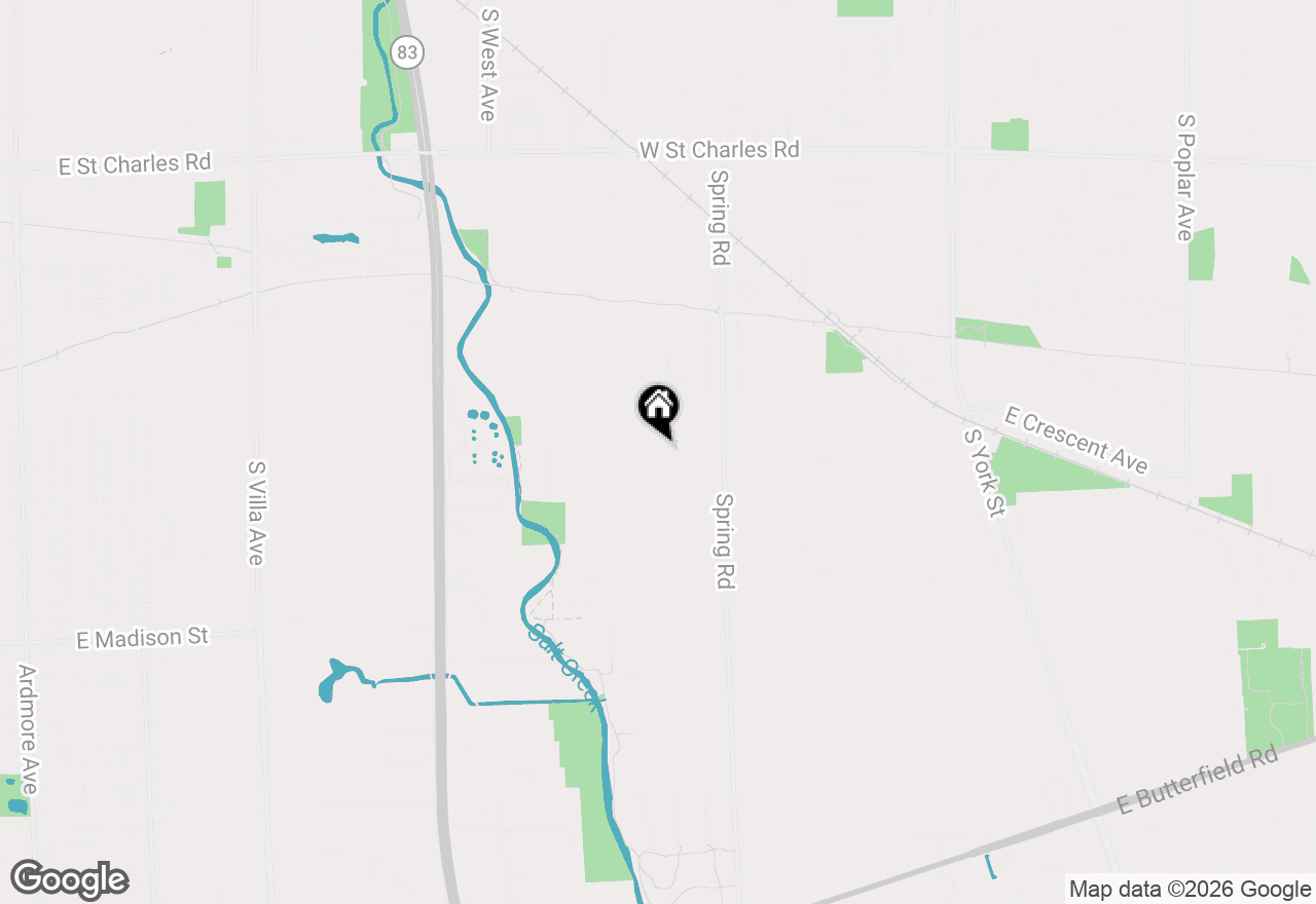 Map of 628 S Fairfield Avenue, Elmhurst, IL 60126