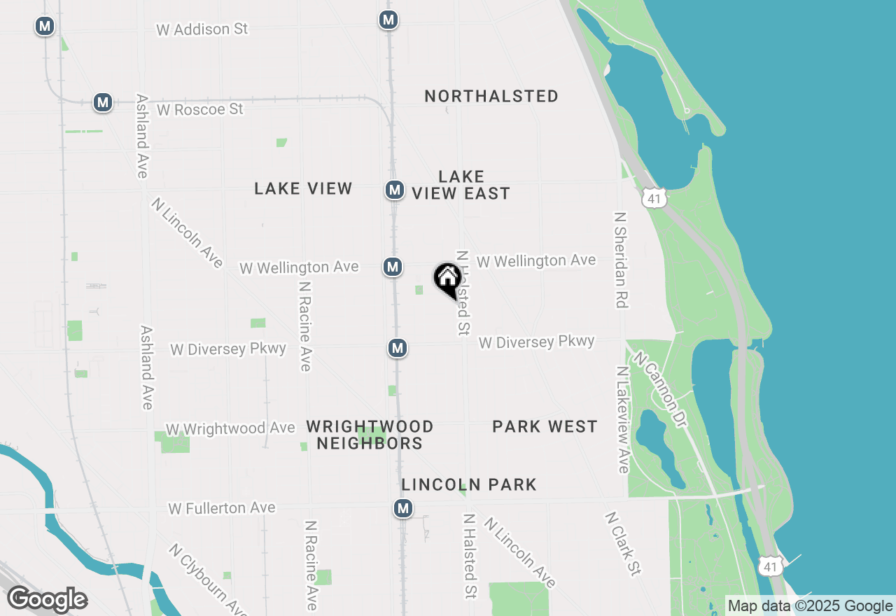 Map of 823 W George Street #1, Chicago, IL 60657