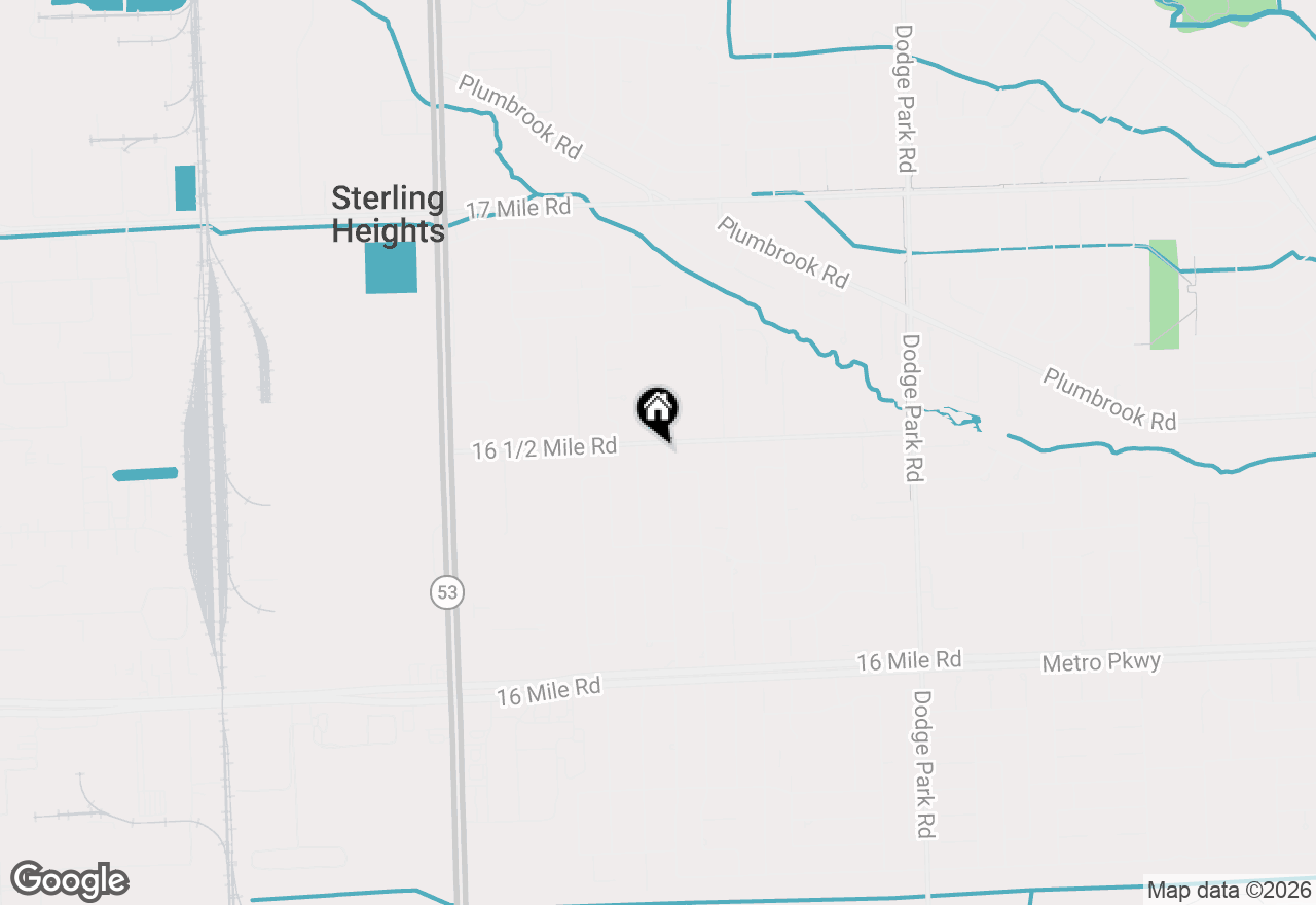 Map of 8872 16 1/2 Mile Road, Sterling Heights, MI 48312