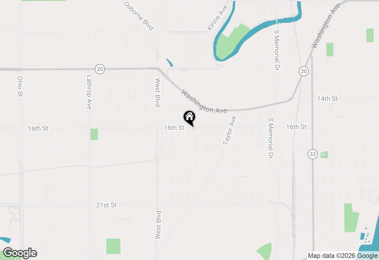 Map of 1604 Grange Ave, Racine, WI 53405