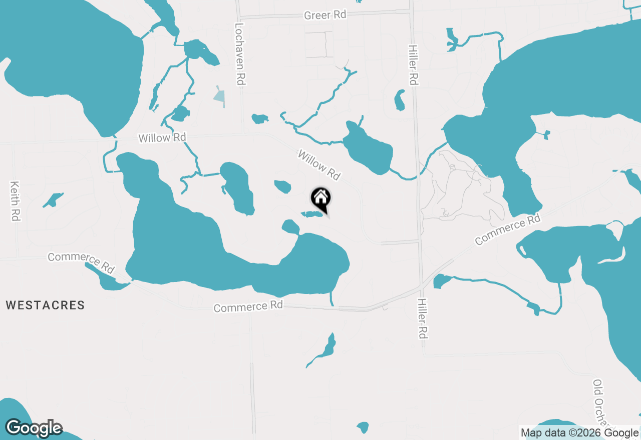 Map of 6276 N Shore Drive, West Bloomfield, MI 48324