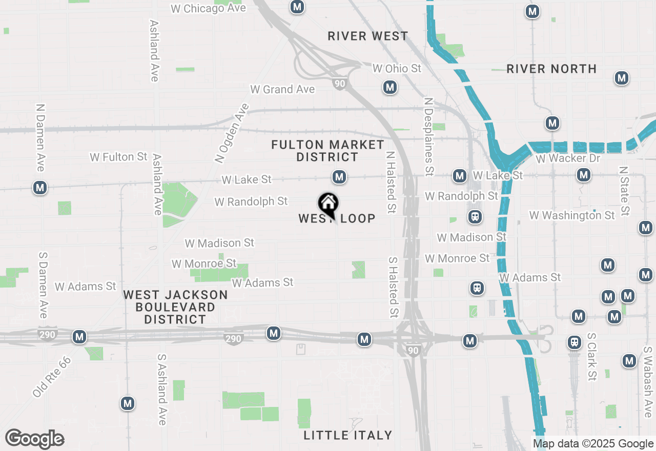 Map of 1017 W Washington Boulevard #7APH, Chicago, IL 60607