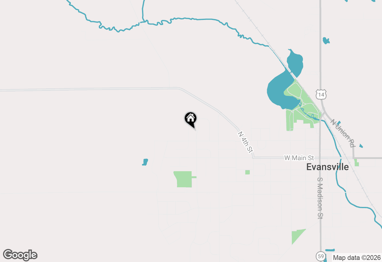 Map of 118 Campion Drive, Evansville, WI 53536