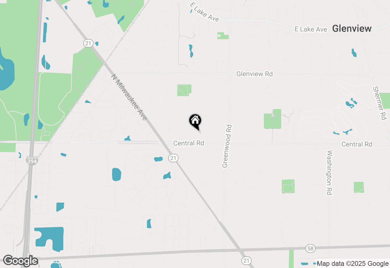 Map of 608 Hillside Road, Glenview, IL 60025