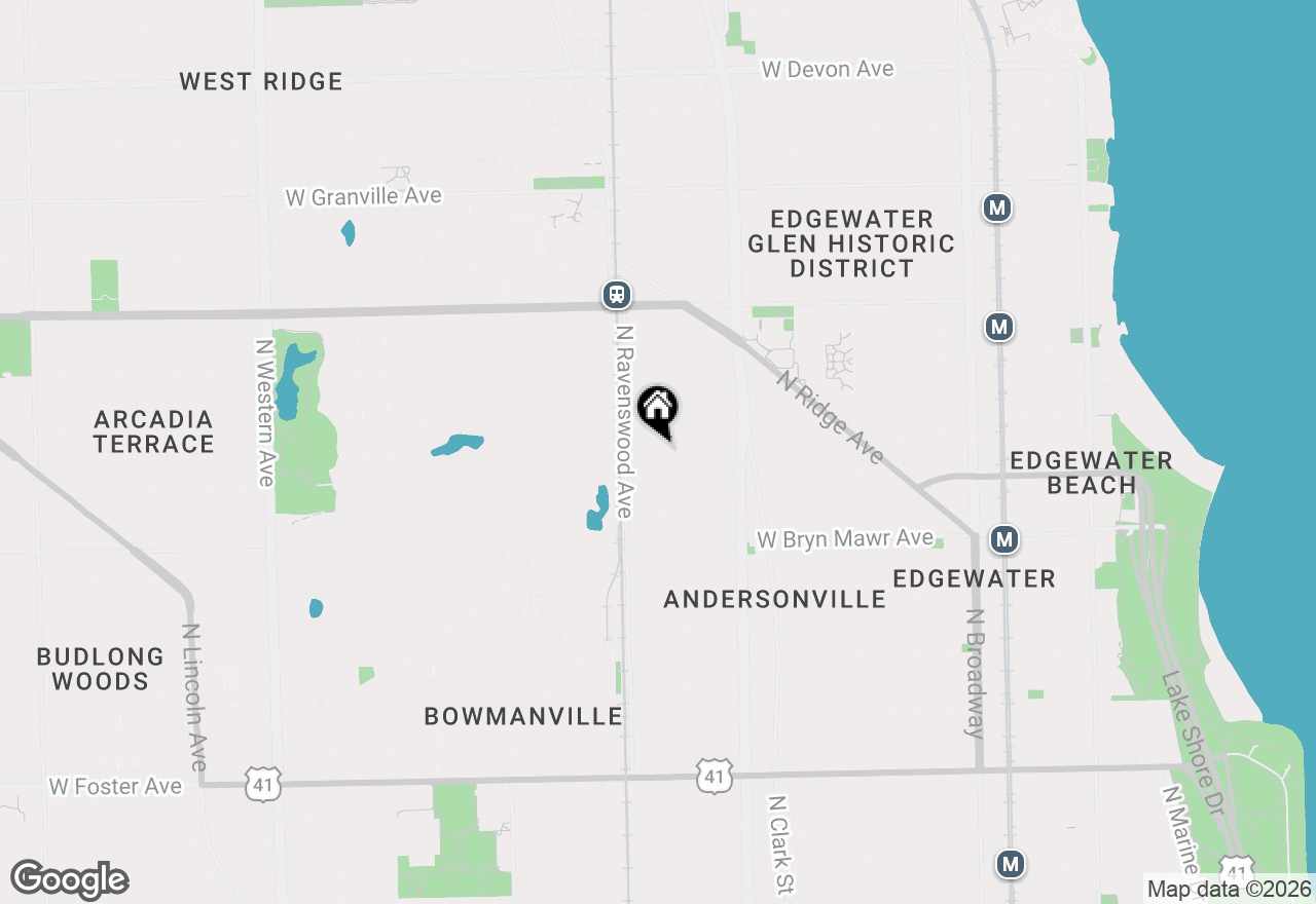 Map of 5748 N Hermitage Avenue #407, Chicago, IL 60660