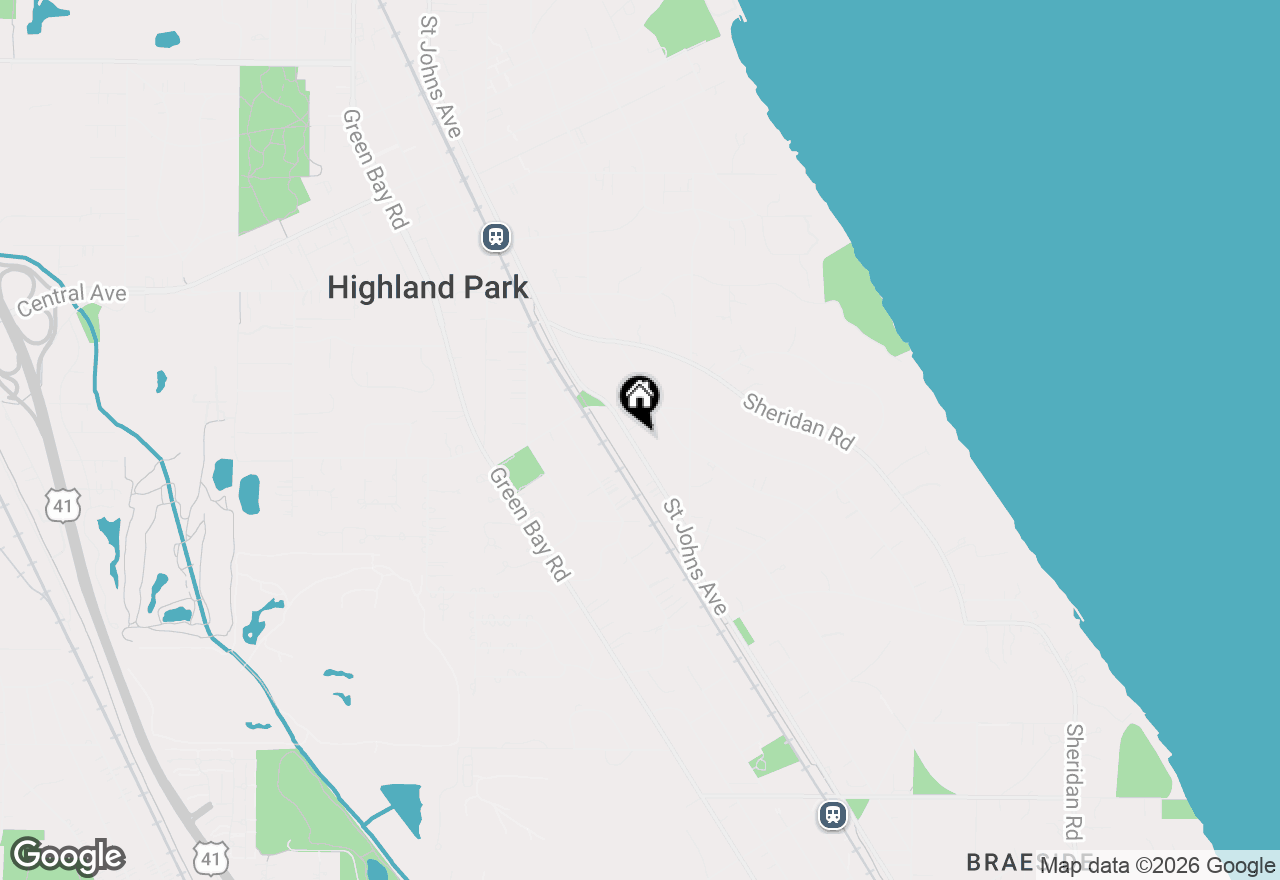 Map of 1337 Saint Johns Avenue, Highland Park, IL 60035