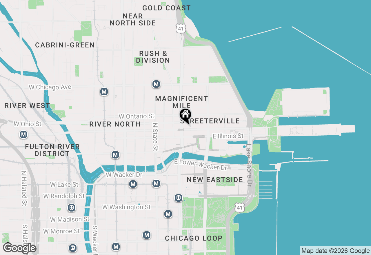 Map of 535 N Michigan Avenue #605, Chicago, IL 60611