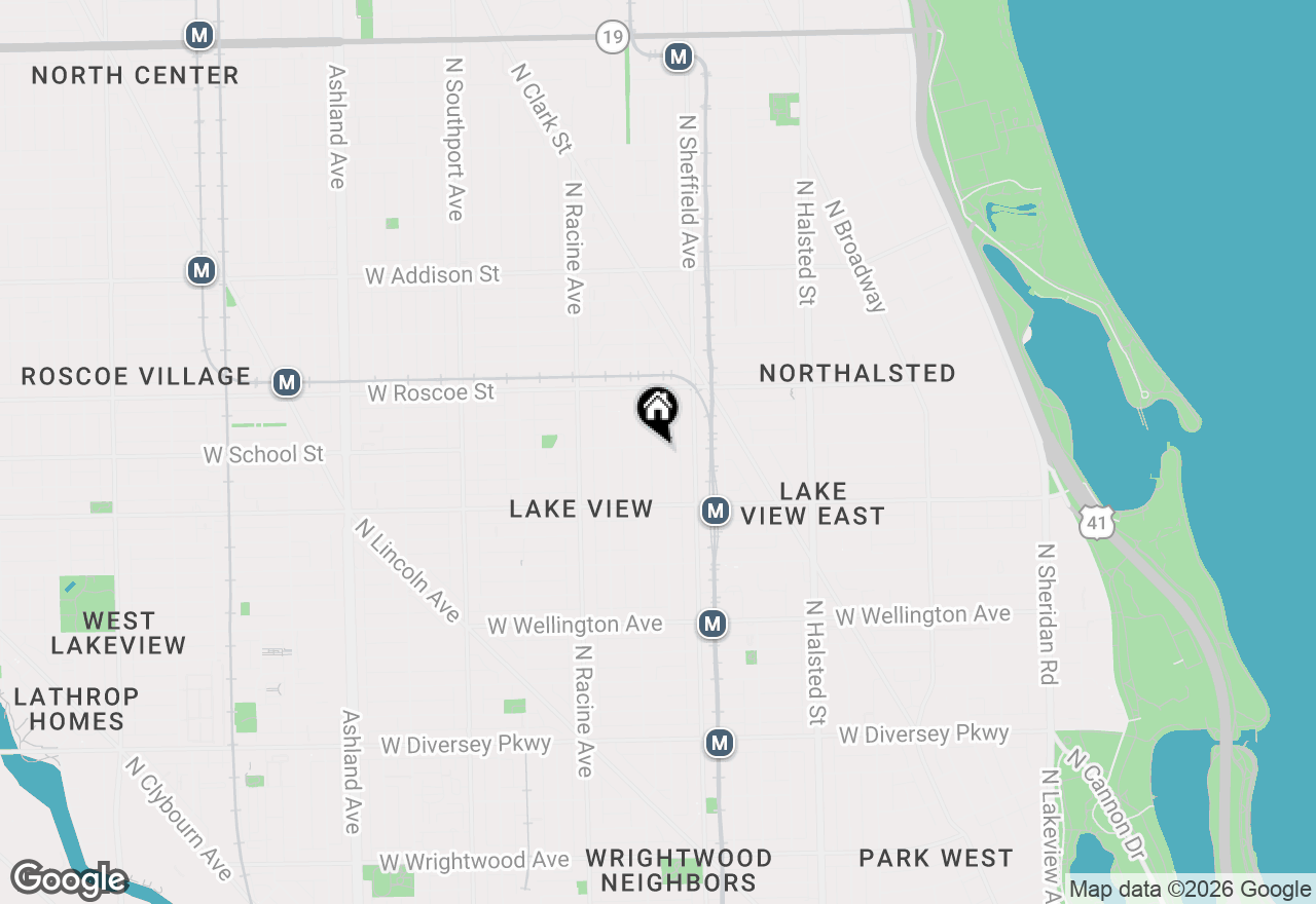 Map of 1043 W School Street #207, Chicago, IL 60657