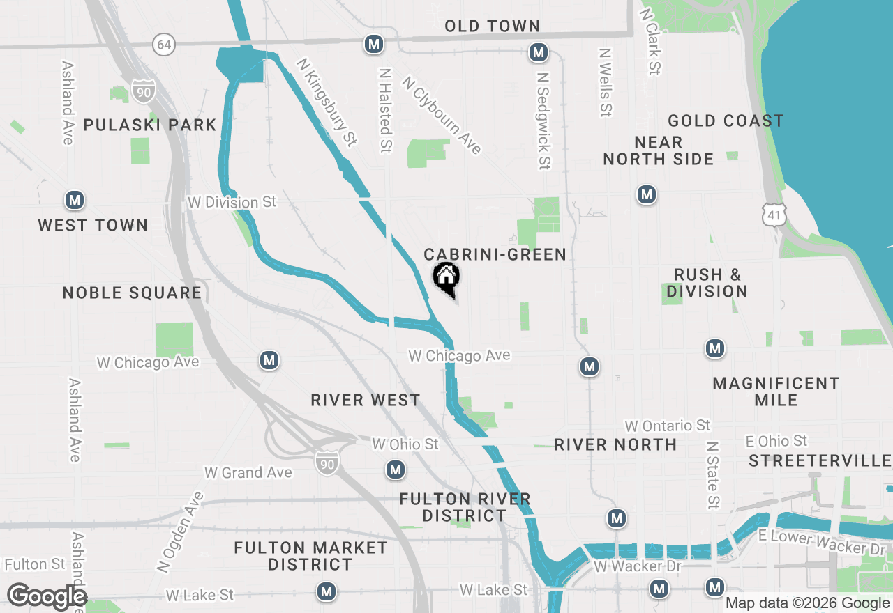 Map of 900 N Kingsbury Street #1017, Chicago, IL 60610