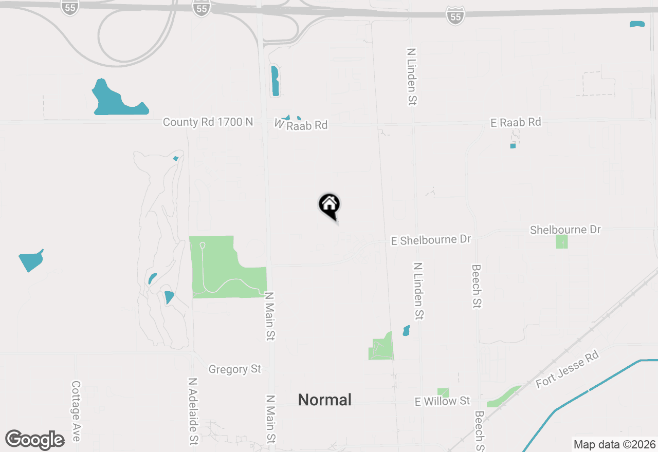 Map of 301 Martin Street, Normal, IL 61761