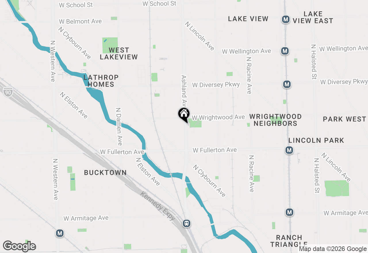 Map of 2530 N Ashland Avenue #3S, Chicago, IL 60614