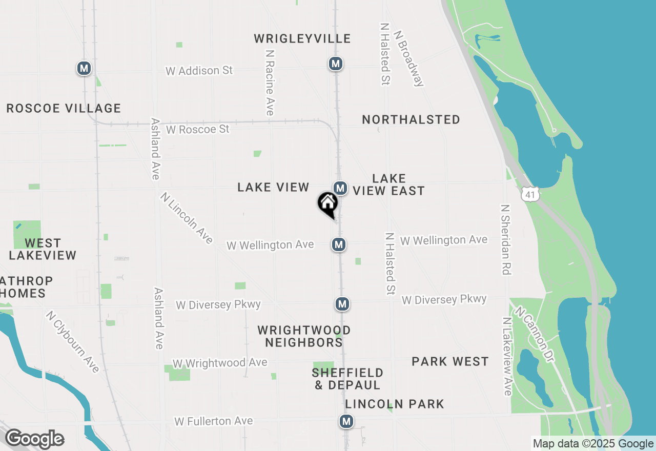 Map of 3036 N Sheffield Avenue #2N, Chicago, IL 60657
